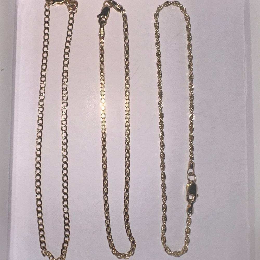10k solid gold bracelet bundle
